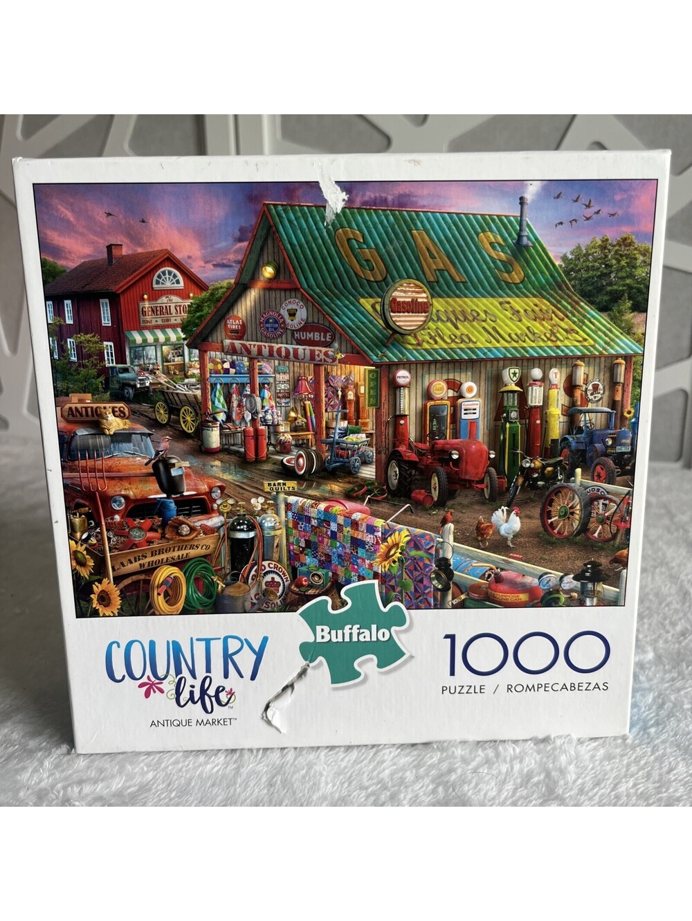 BUFFALO GAMES Country Life Antique Market 1000 Piece Jigsaw Puzzle